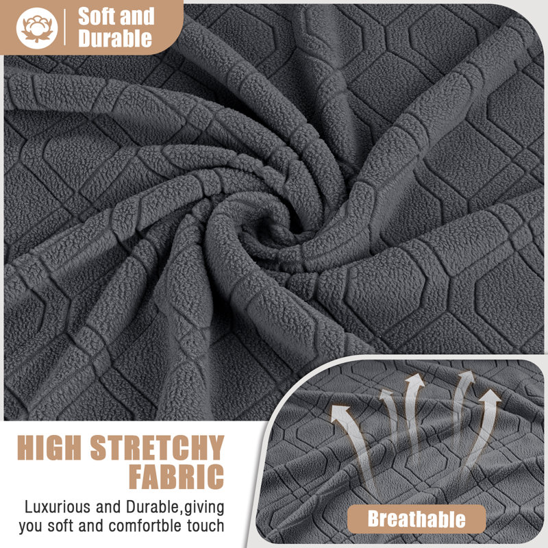 Causeuse inclinable avec housse pour console Wald Stretch, Gris foncé