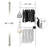 Telescopic Garment Rack, Heavy Duty Design Movable DIY By Hand No Damage To Wall Ceiling Hanging Rail, 31-47In Wide Adjustable, 120 Kilogram Loading, Reach Hook Included-114196696