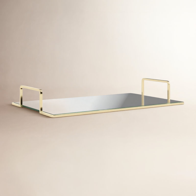 Peoria Mirrored Accent Tray, 2.5" H x 10.75" D x 17.5" W