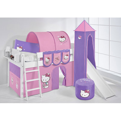 Ida Hello Kitty European Single (90 x 200cm) Mid Sleeper Bed with Textile Setv