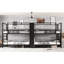 Lit double superposé en métal double pleine grandeur, noir, avec rangement central et garde-robe, conception à réduction de bruit, structure robuste, lit noir facile à assembler, sommeil silencieux, construction,-1329958700