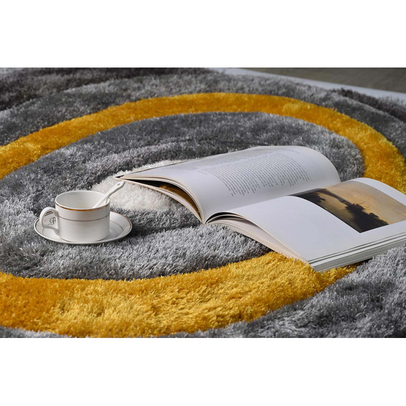 Tapis moderne à poils longs 3D