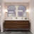 Azden 70.6" Wall-Mounted Double Bathroom Vanity Set-821701423