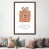 Toile avec cadre en bois brun classique sélectionné