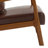 Jyrin 25.8" Wide Mid Century Upholstered Light Brown Faux Leather Solid Wood Accent Chair with an Extra Pillow-620179811-620179808
