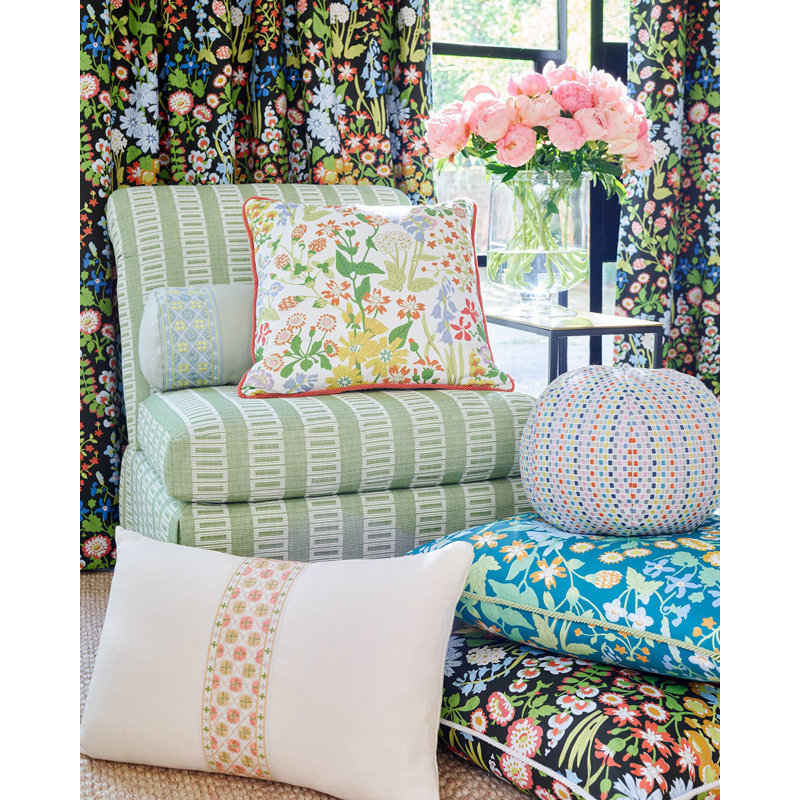 Folklore Square Pillow Cover & Insert, Spingtime, 18" x 18"