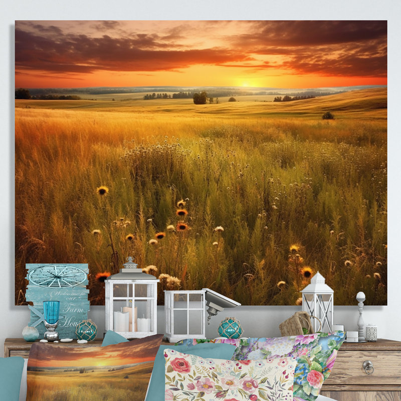 " Calming Meadow II ", Wrapped Canvas, 24" H x 32" W x 1" D