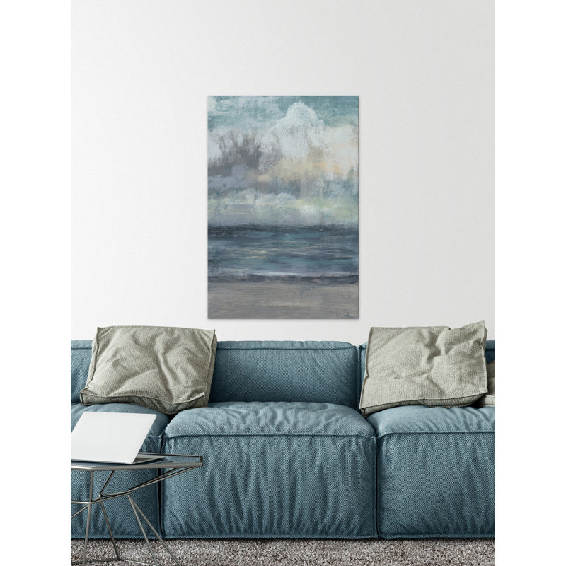 Aiysha «Beach Rise V», reproduction de peinture acrylique sur toile tendue, H 12 po x l 8 po x P 1,5 po