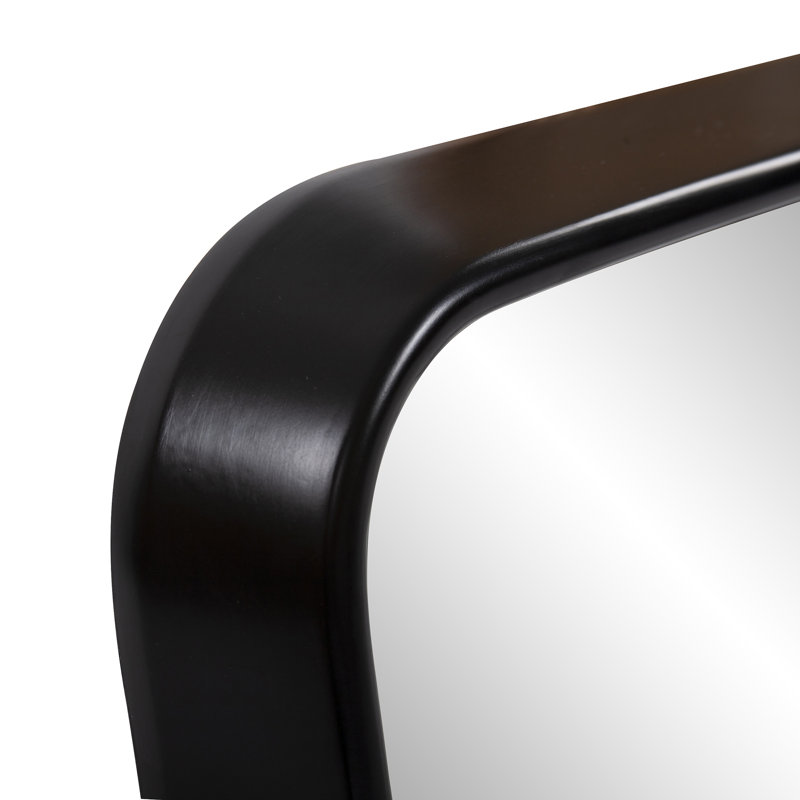 Flat Wall Mirror, Matte Black