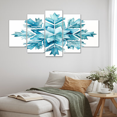 Décoration de Noël flocon de neige rose II - Botanicals 5 pièces
