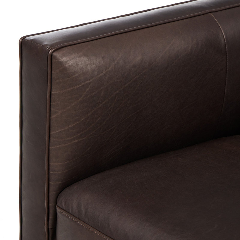 Phillip Swivel Chair-Delta Tweed, Heirloom Cigar Genuine Leather