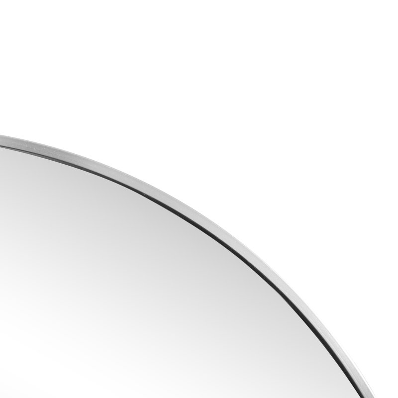 Milly 24 in. W x 36 in. H Medium Oval Metal Framed Wall Mirror, Bathroom Vanity Mirror Vertical/Horizontal, Nickel, Nickel