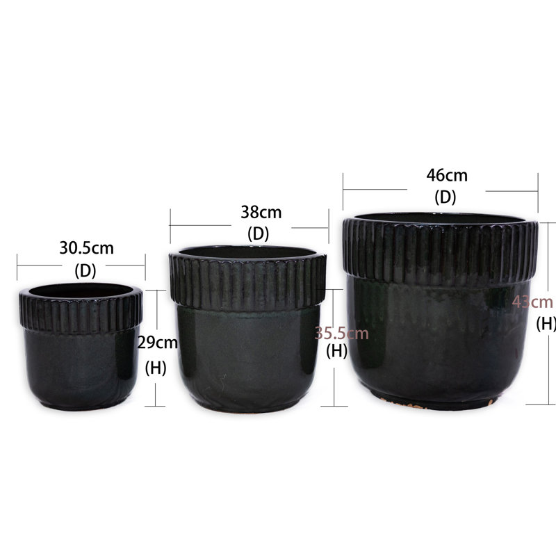 Pot de fleurs, Noir antique