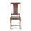 Toulon Solid Wood Slat Back Side Chair in Vintage Brown