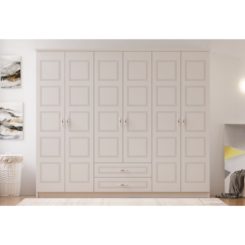 Anamia 6 Door Manufactured Wood Wardrobe