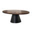 Table basse contemporaine contemporaine avec plateau à motif de parquet et base cylindrique noire-1137002461-1137002463