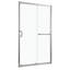 Paroi de douche coulissante simple l 48 "x H 72", 1/4 "(6mm), argent brossé-125362306