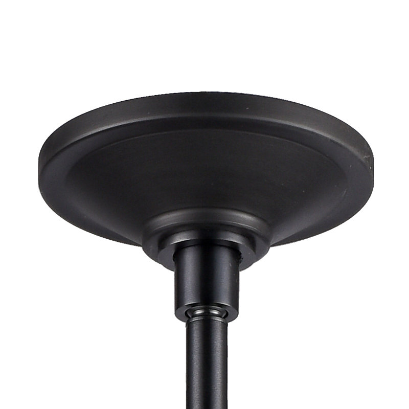 Zigrina Pendant, 71.88" H x 5.88" W x 5.88" D, Satin Brushed Black/Polished Nickel