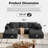 Boneless 108” U Shaped Boneless Sectional Cloud Sofa Couches For Living Room, Upholstered Deep Seat Sectional Sofa With 2 Ottoman, Comfort Modular Sectional Sofa Couches For Living Room Bedroom(Black)-1985101896