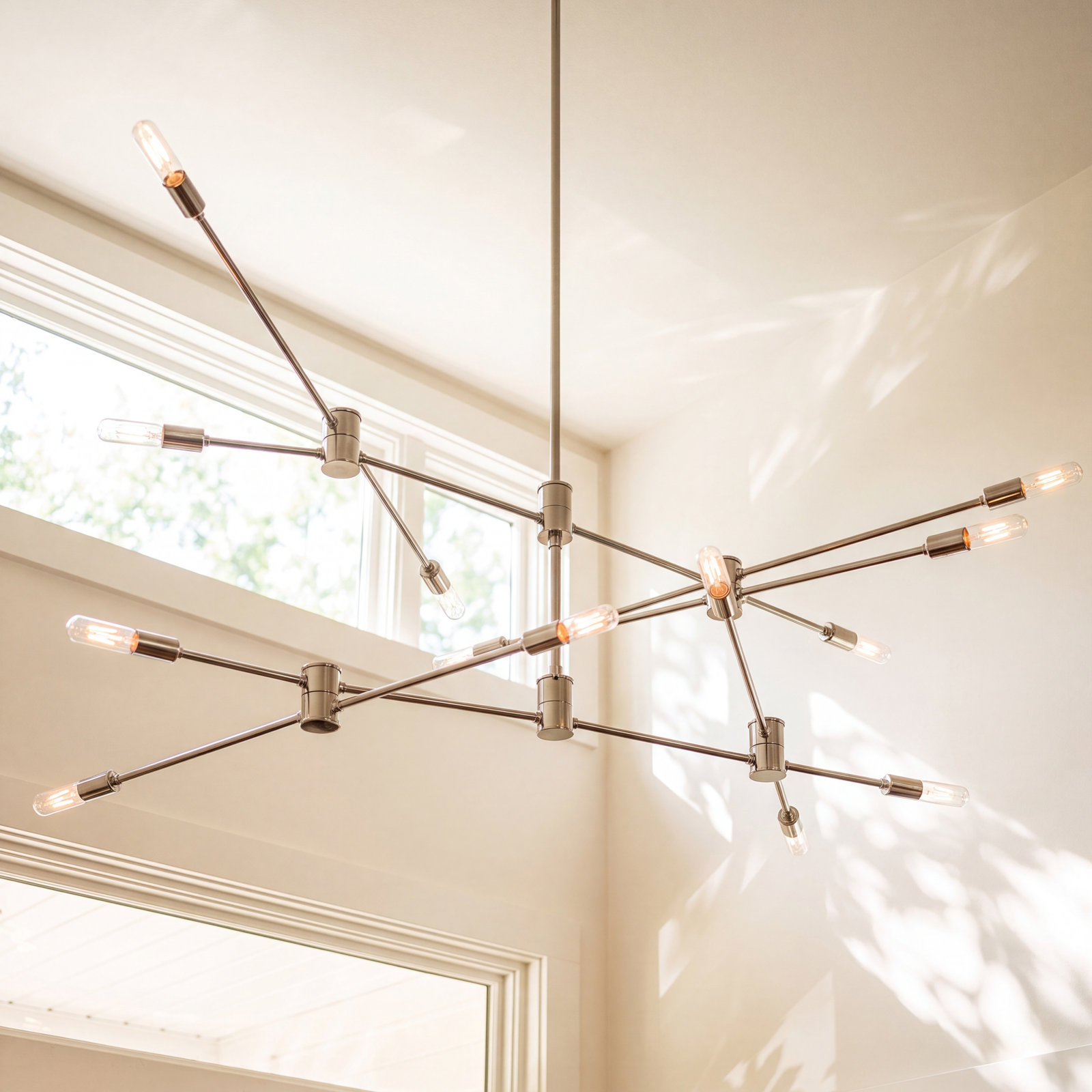 Jordy 12-Light Chandelier, Polished Nickel