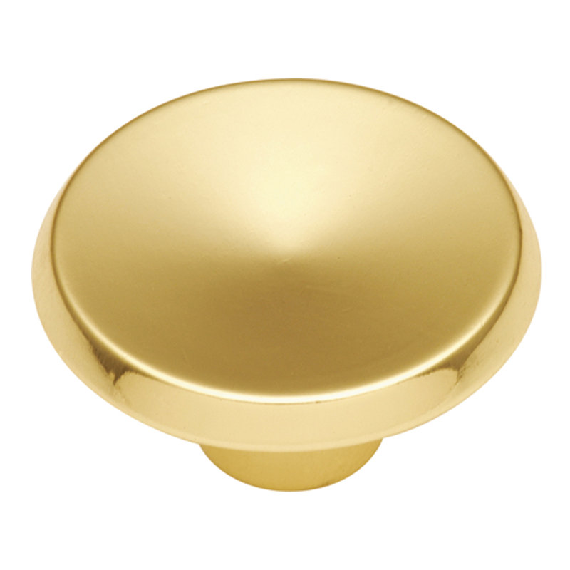 Metropolis 1 1/2'' Diameter Circle Knob Multipack, Polished Brass