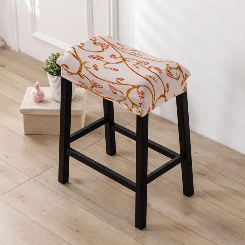 Bar Stool Cover Rectangle Set Of 4 Printed Stretch Counter Height Bar Stools Slipcovers Saddle Stool Slipcover Bench Seat Protector Backless Bar Stools Covers For Kitchen Counter