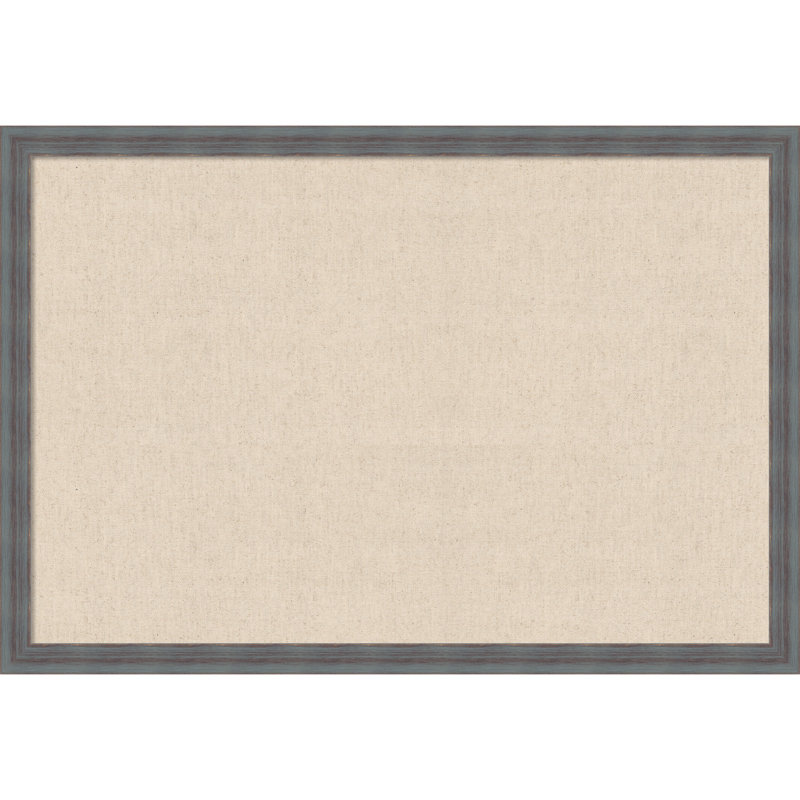 Amanti Art Framed Fabric Pinboard, Natural Linen by The Creative Bunch Studio Printed Bulletin Board for Use as a Vision Board or Wall Organization