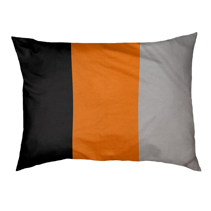 Oreiller Oklahoma, Moyen (l 28 po x P 18 po x H 6 po), Noir / orange / argent