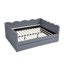 Grand lit de jour en vichy confortable avec deux tiroirs de rangement, port USB et adorable tissu en forme de vague-1329669632-1329669759