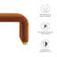 Banc rembourré en velours Koda Modway-93811975-93811977
