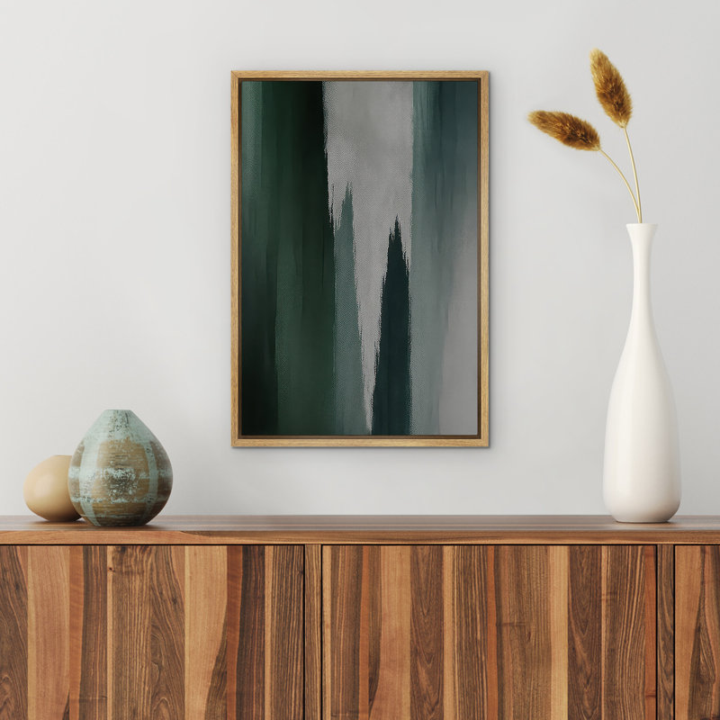 Reproduction d'art abstrait sur toile encadrée pour décoration intérieure moderne, Naturel, H 36 po x l 24 po
