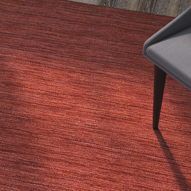 Tapis rouge en laine touffeté à la main Nala, Rectangle 6 pi x 9 pi