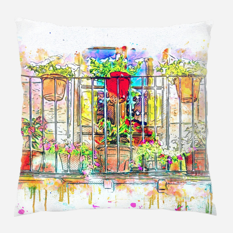 Coussin balcon Cutlip, Intérieur , Microsuède