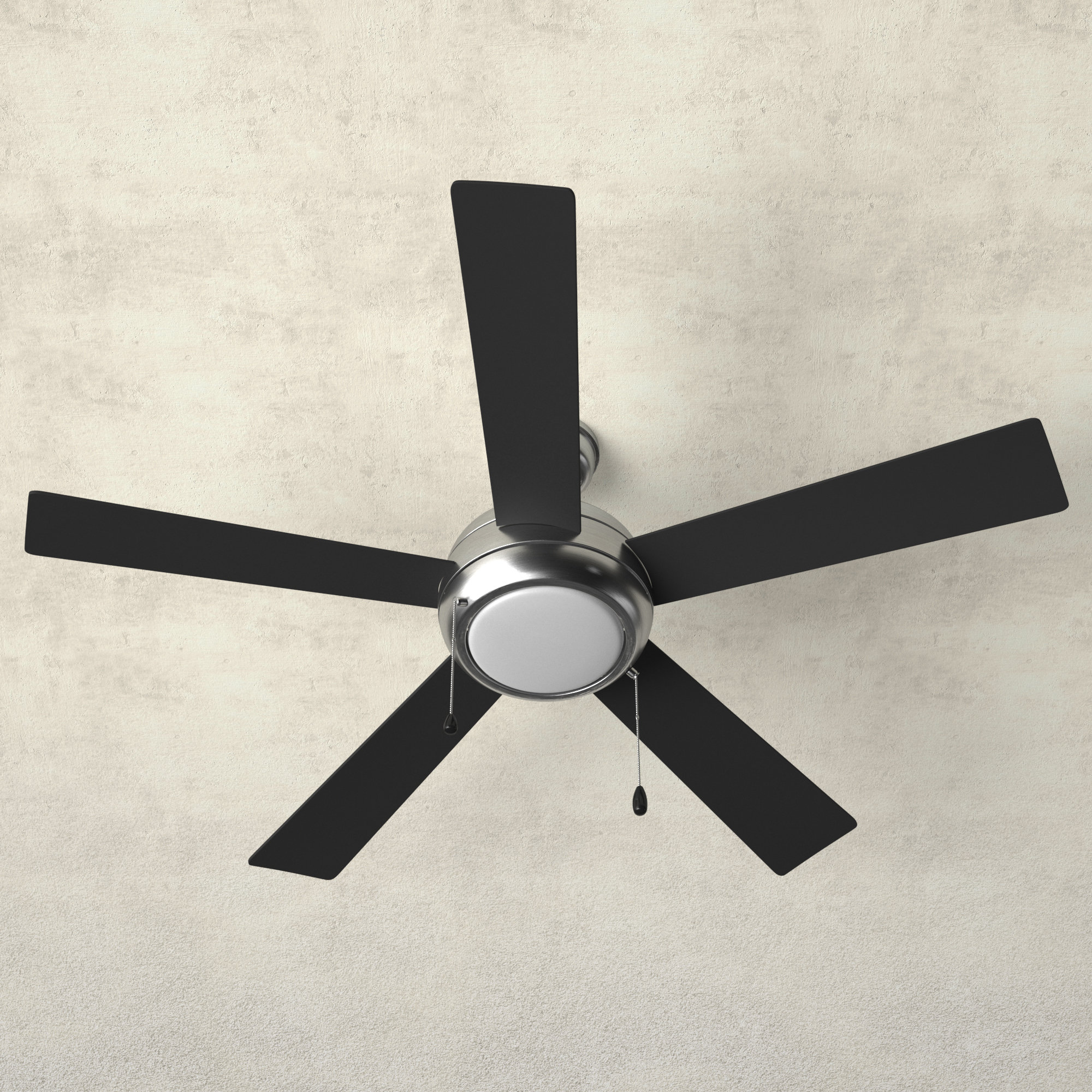 Marcin 52'' 5 Blade Ceiling Fan with LED Light Kit, Brushed Nickel Bronze with Black Blade