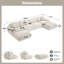 Canapé modulaire surdimensionné en chenille en velours côtelé 153,5 po-1258389778