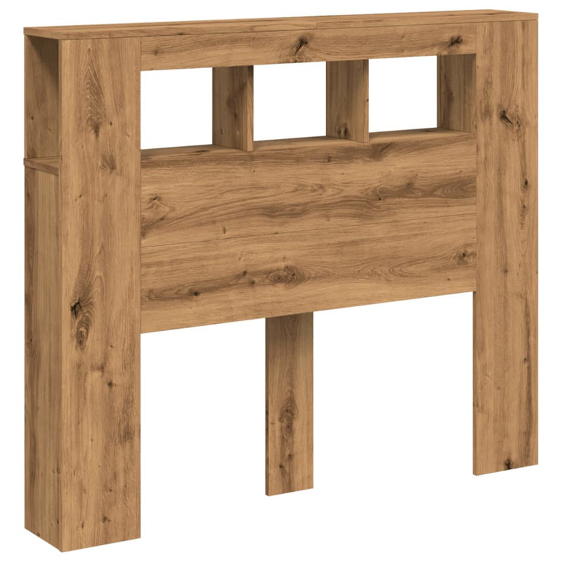 Nevio Bookcase Headboard, 120 x 18.5 x 103.5 cm, Artisan Oak