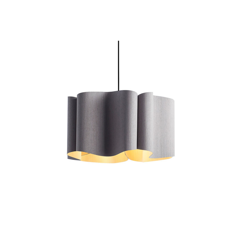 Luminaire suspendu simple 1 lumière Paulina, Chêne gris