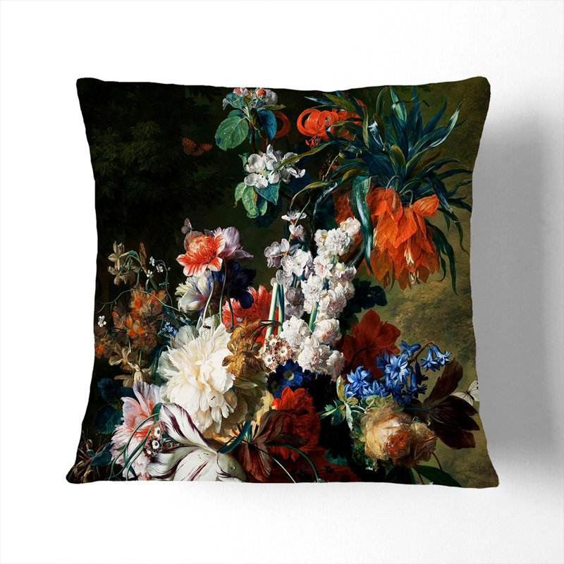 Still Life With Flowers Vol.10 Square Throw Cushion, 55cm H x 55cm W x 20cm D