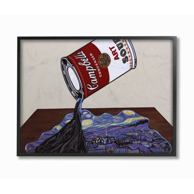 «Art Soup Van Gogh Andy Warhol Parody Modern Design», impression sur toile