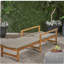 Chaise longue en bois et osier Hampton