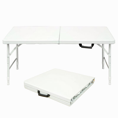 4Ft Portable Folding Table Indoor&Outdoor Maximum Weight 135KG Foldable Table For Camping
