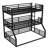 Bunk Bed, Heavy-Duty Metal Triple Bunk Bed with Guardrails and Noise-Reducing Design, Space-Saving-2088048287-2088048211