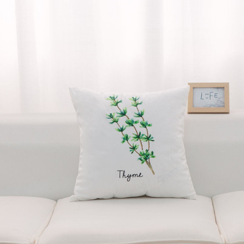 Housse et insert de coussin Herb Thym Sqaure, H 18 po x l 18 po x P 5 po