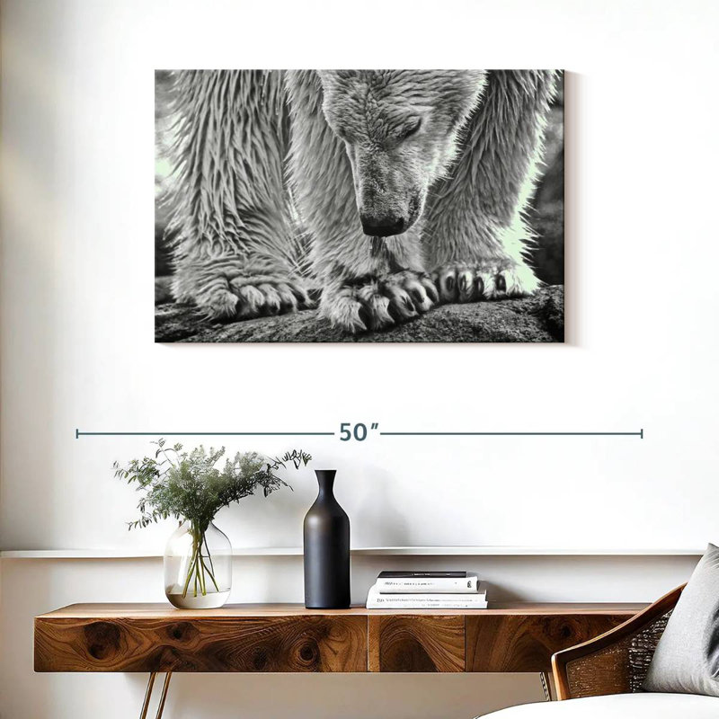 Brampt Wet Polar Bear, 24" H x 36" W