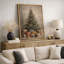 Œuvre d'art de Noël rétro, photos de salon, impression sur toile encadrée-132863222-132863223