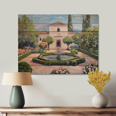 Andalusian Dreams Cordoba Spain I - Islam Wood Wall Art On Natural Pine Wood