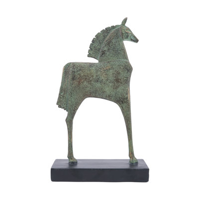 8.5x4x14" Horse Sculpture On Stand