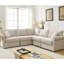 Canapé en L, canapé modulaire à 5 places, beige rembourré avec accoudoirs roulés et assise modulable confortable, structure à dossier rembourré-1718949784