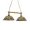 37" Wide Tiffany Fishscale 2 Light Island Pendant