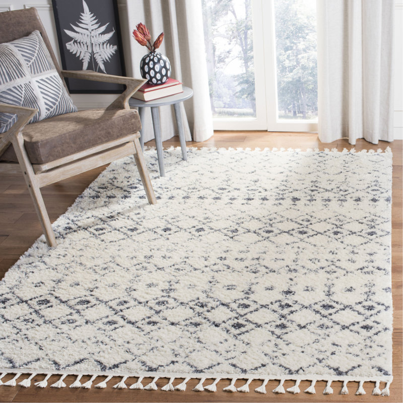 Triplett Fringe Shag Performance Geometric Rug, Rectangle 11' x 15'
